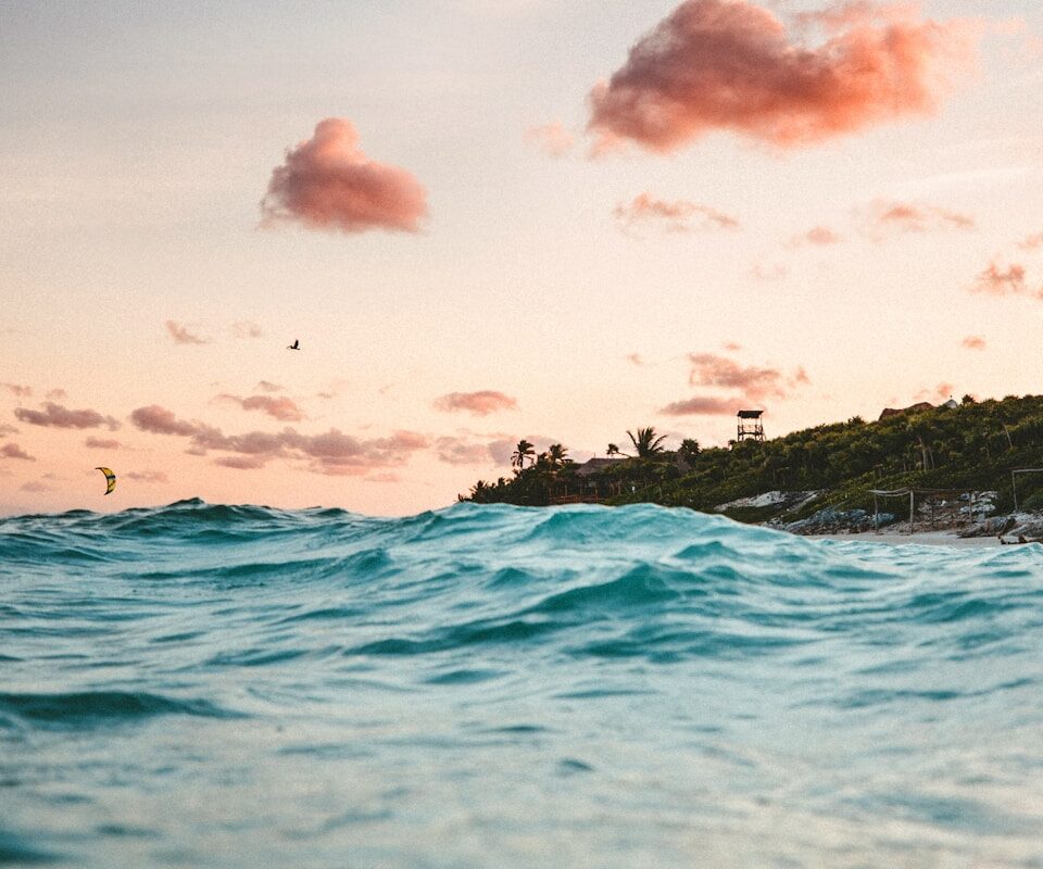 clear sky over body of water